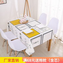 European style pastoral cotton linen American round tablecloth rectangular coffee table tablecloth tablecloth hipster