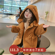 2020 new childrens foreign style coat childrens clothing girls autumn and winter long thick coat baby winter coat tide