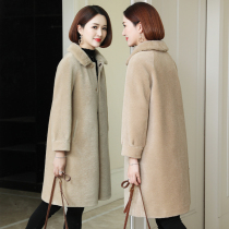 Zqqz sheared wool coat women's long fur one 2019 new grain wool fur coat D347