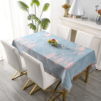 Tassel chenias tablecloth Nordic home dining table fabric European coffee table rectangular Japanese tablecloth simple Nordic