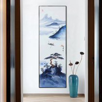 Hand painted oil painting landscape scenery New Chinese style Decoration Painting Corridor Aisle hanging painting Living room Long Vertical Version New House Wall Painting