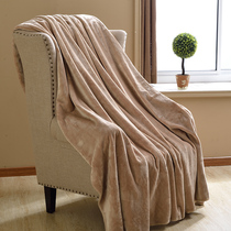 (QBB) double-layer coral velvet blanket quilt winter thick flannel blanket solid color double Farley blanket