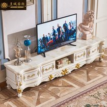 European Marble TV Cabinet Tea Combined Living Room All-solid Wood TV Cabinet Cabinet Short Cabinet Suite