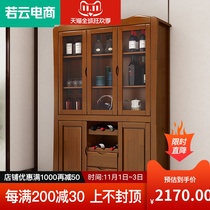 Solid wood sideboard modern minimalist living room kitchen cabinet tea cabinet side cabinet assembly cupboard household lockers