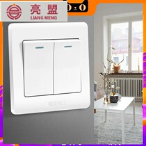 Hot Sell Special Cabinet 86 Type Switch Socket Panel Home Wall Lamp Single Open Double open with double control opening