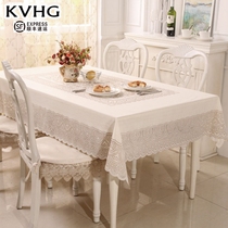 KVHG Japanese imported tablecloth PVC waterproof and oil-proof disposable European lace tablecloth tablecloth rectangular tablecloth