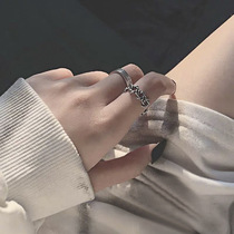 Ring female fashion sexual cold wind ins tide Dark series retro European and American hip hop opening adjustable male cool thick