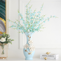 Modern minimalist home decoration TV cabinet porch ornaments flower arrangement ceramic floor living room table vase