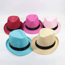 Spring Summer Parenting Gift Hats Colorful Men And Women Beach Sun Hat Jazz Hat Leisure Travel Children Grass Hat