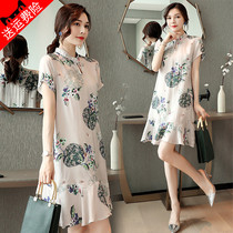 2021 Fashion big code Retro high-end middle and long style Temperament Celebrities womens clothing High level Sensation Casual Goddess Van