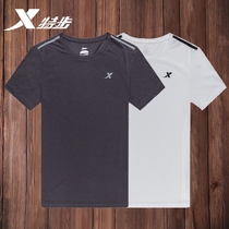 XTEP short-sleeved T-shirt Mens summer mens clothes Youth T-shirt Casual sports half-sleeved quick-drying top T-shirt