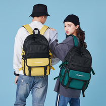 Junior high school school bag Female ins wind campus Korean version of the couple shoulder bag Male college student fashion trend large capacity backpack