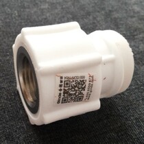  Jinde PPR water pipe fittings PPR inner wire direct inner thread straight through white 202532 pipe water pipe joint 4 points 6 points