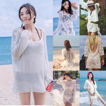 Bikini blouse Seaside vacation Chiffon swimsuit outside loose plus size shirt Beach sunscreen hot spring coat