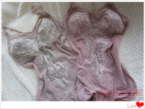 Japanese single thin shaping body belly beauty back hip belt cup no steel ring thin cup jumpsuit
