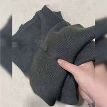 Honey color xuan high-end sense super good-looking small fragrant style gray knitted cardigan sweater coat womens autumn and winter net red hot style