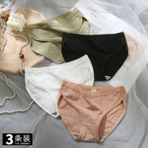 No Scratches Briefs Women Pure Cotton Antibacterial Breathable Full Cotton Low Waist Lady New 2021 Popcorn Stylish Sport Triangle Pants