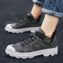 Tide brand Martin boots 2021 spring and autumn new middle mens shoes British boots low help outdoor trend casual tooling shoes