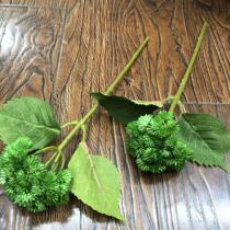 Simulated succulent plant single branch Green soft rubber cauliflower decoration green plant floral matching