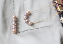 smile smile Classic Necklace Natural Pearl Mixed Color S925 Sterling Silver Hypoallergenic Adjustable Clavicle Chain