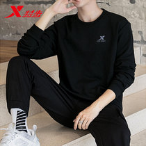  XTEP sweater mens 2021 autumn and winter new round neck pullover warm top loose and wild casual sportswear trend