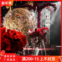 New wedding props iron hot air balloon ornaments wedding stage Road shopping mall window decoration ceiling pendant