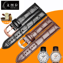Ventura leather strap substitute Tissot new Carson T085 special watch strap leather strap T085407 410