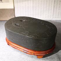 High-end collection grade inkstone platform Dunhuang Fu authentic Jiyuankeng (Songkeng) Herring