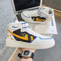 2021 new autumn high-help board shoes mens thick bottom heightening breathable Putia Air Force One aj1 Adolescent Tide Shoes