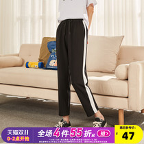 Tang Lion 2020 Autumn new casual pants women slim Joker Harlan pants black pants women loose sports pants Z