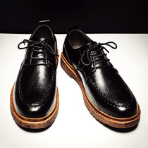Leather shoes men business dress mens shoes 2021 new autumn black bean trendy shoes casual leather shoes men