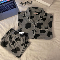 VIRRI CIAGA SHUI Women Summer Pure Cotton Net Red Couple Spring Summer Mens Home Suits Suit