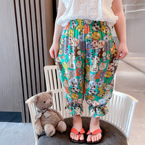 Girl Pants Children Casual Pants Slim Fit 2022 Girl Clothes Casual Long Pants Baby Anti-mosquito Pants Summer New Tide