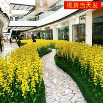 Simulation rape flower decoration simulation flower large outdoor landscape decoration flower art shopping mall layout decoration fake flower sea