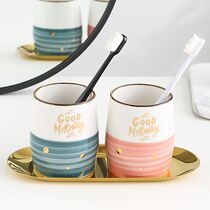 Light and luxurious ceramic Idea couple Mouthwash Cup Brushing Cup Wash Cup Suit Home Cup Subnet Red Tooth Cylinder Cup