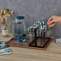 (Special) Living room glass hanger drain Tray storage rack cup holder cup holder European style storage upside down