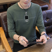 T-shirt men long sleeve autumn trend wear base shirt thin cotton shirt mens autumn clothes one-piece coat cotton