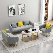 Sofa small apartment living room fabric 2021 new Nordic style simple light luxury net red double simple deck