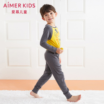 aimer kids love children warm underwear warm sun new boy double trousers long johns AK2731764