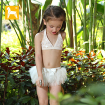 Japan-ROK sequilie Little swan children swimsuit girl bikini split child 1-3-year-old baby swimsuit