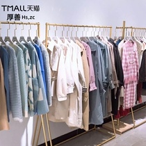 Clothing store washed white clothes hangers made old white clothes hanging womens non-slip solid wood trousers rack white wooden clothes rack