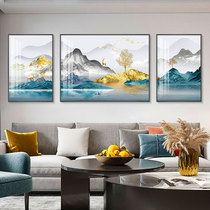 Back to Jinshan living room landscape decoration painting sofa background wall painting modern light luxury triple hanging painting landscape wall painting