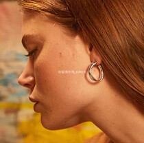 Spanish niche Tide brand UNOde50 irregular circle earrings earrings earrings personality handmade Europe and America light luxury silver plating