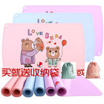 Increase silicone placemats for children and primary school students table mats portable waterproof placematas bowl cushions insulation mats silicone mats