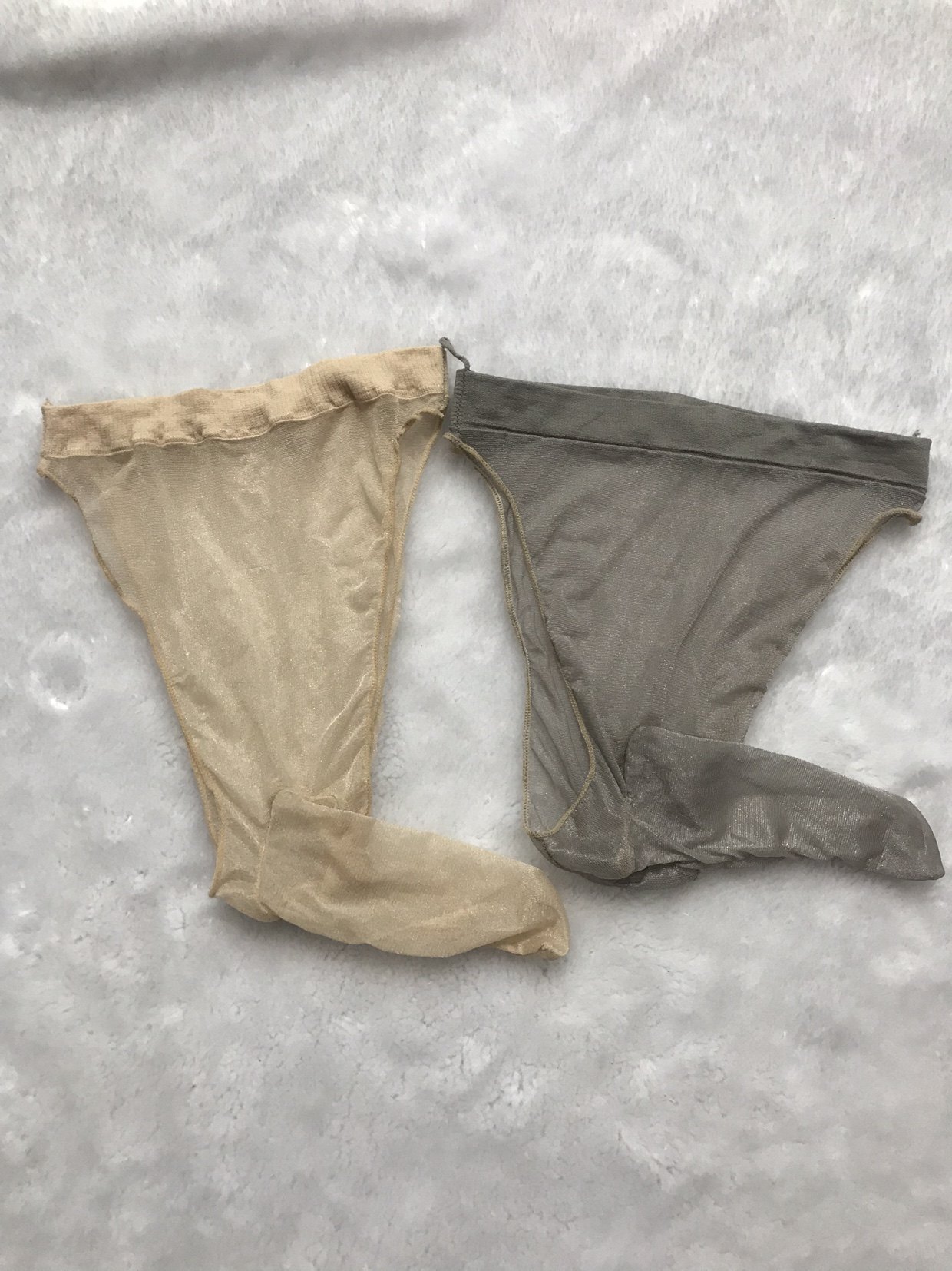 Ultra thin transparent bright silk men with JJ sleeves Pearled Silk Stockings Briefs Women Oil Light Triangle Pants Lovers Cream Silk Briefs