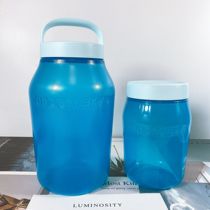 Tupperware blue friend sealed tank 1 5 liters 3 liters large capacity transparent cold water bottle dry grocery grain fresh-keeping box