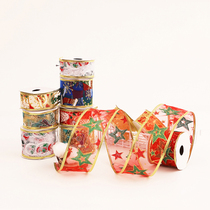 Christmas decorations butterfly knot DIY silk with Christmas silk satin with Christmas gift box packing with ribbon strapping rope webbing