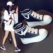 Inside heightening Martin boots female Inn Wind 2021 new 100 lap gush small sub 8cm thick bottom genuine leather short boot