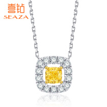 Happy Diamond White 18K gold diamond necklace female fashion yellow diamond gold pendant real diamond exquisite choker new products