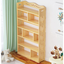 Bookshelf solid wood landing Childrens bookcase shelf shelf storage cabinet home Net Red simple and modern